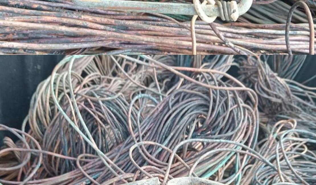 Companhia de Choque apreende fios de cobre, munições e carregador em operação em Maceió