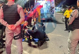 Duas crianças e motociclista ficam feridos após atropelamento em Arapiraca