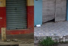 Ladrões furtam lanchonete e arrombam porta de imóvel em rua próxima no bairro Primavera