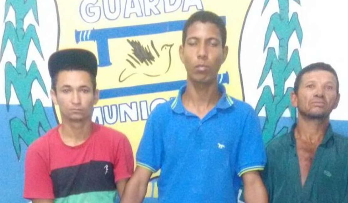 Suspeitos de furto são detidos por guardas municipais em Teotônio Vilela, AL