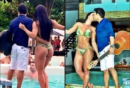 Graciele Lacerda, de biquíni, se declara para Zezé: 'Te amo frente e verso'