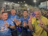 Alfredo Gaspar e André Fernandes arrastam multidão em Caucaia, no Ceará, durante o Bloquinho do 22