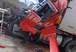 Motorista morre após colisão entre carreta e caminhão em rodovia no interior de Alagoas