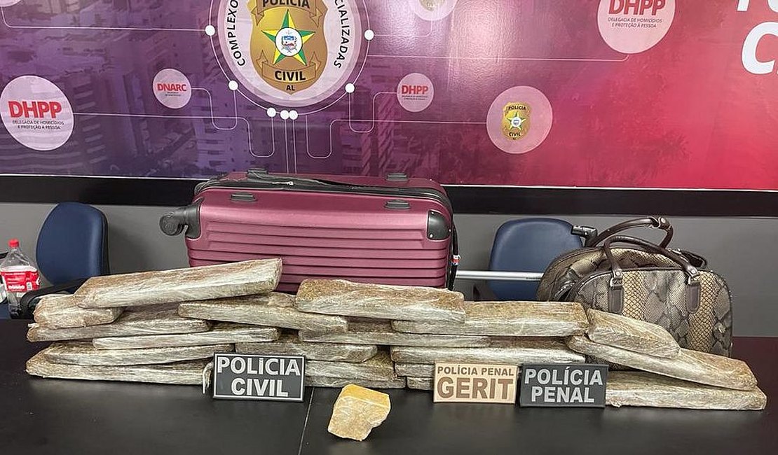 Maranhense é presa com 18kg de maconha dentro de ônibus em Alagoas