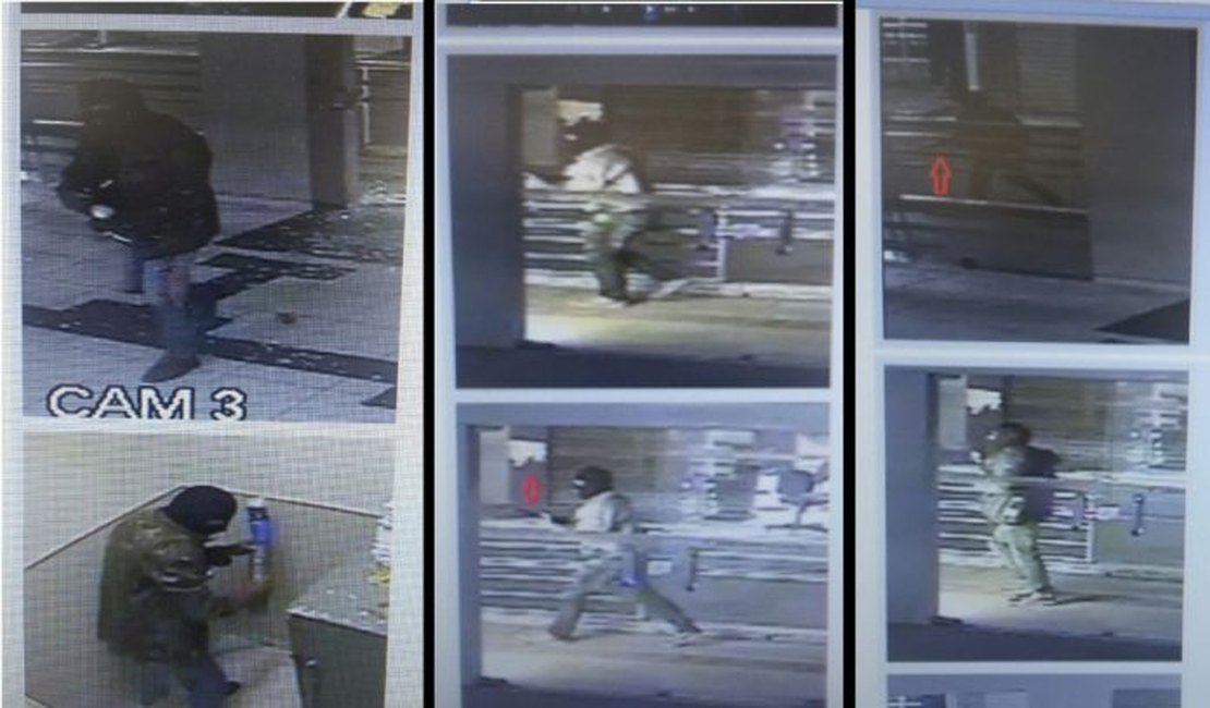Polícia Civil divulga imagens de assaltantes de agência bancária em Teotônio Vilela