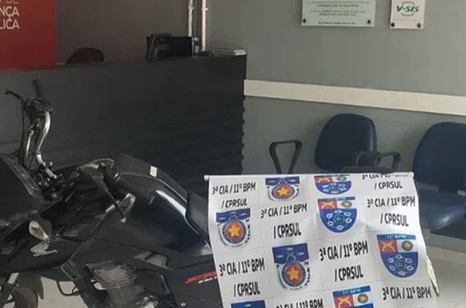Suspeito é localizado com moto roubada em Propriá; veículo estava em cidade alagoana