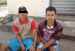 Rocam apreende menor e prende jovem com motocicleta furtada, no Cavaco, em Arapiraca