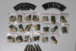 Após denúncia, PM apreende cocaína, crack e maconha em terreno baldio de Arapiraca