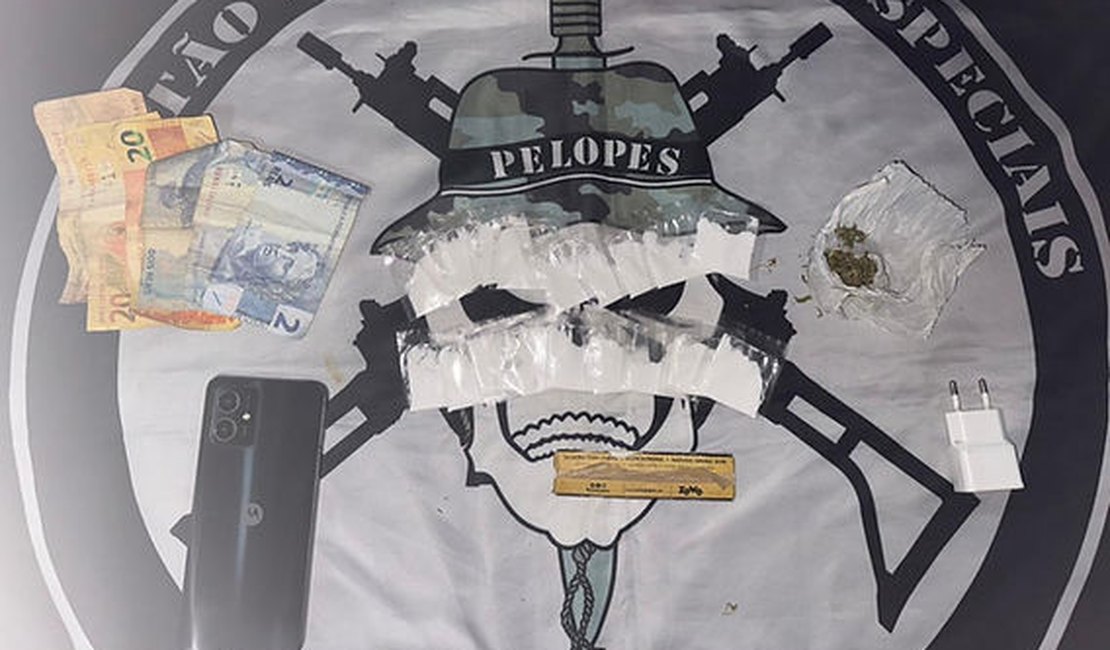 Suspeito de tráfico é preso com drogas após tentar fugir da polícia no Sertão de Alagoas