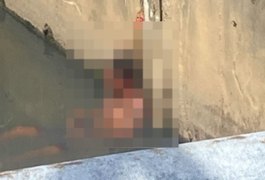 Assaltante linchado pela população pula em córrego e é resgatado por bombeiros, em Maceió