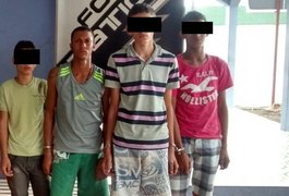 Força Tática apreende três menores e prende um jovem envolvidos em desmanche de veículos
