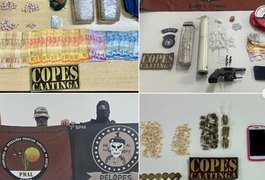 Operação da PM de Alagoas apreende drogas, arma e dinheiro, em quatro cidades do Sertão alagoano