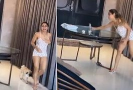 Guimê mostra 'operação' de Lexa para desinfetar encomenda na quarentena