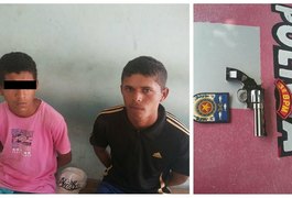 Dupla é flagrada pela PM com arma de brinquedo no Centro de Arapiraca