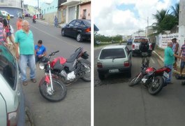 Motociclista fica ferido após colisão com carro no centro de Arapiraca