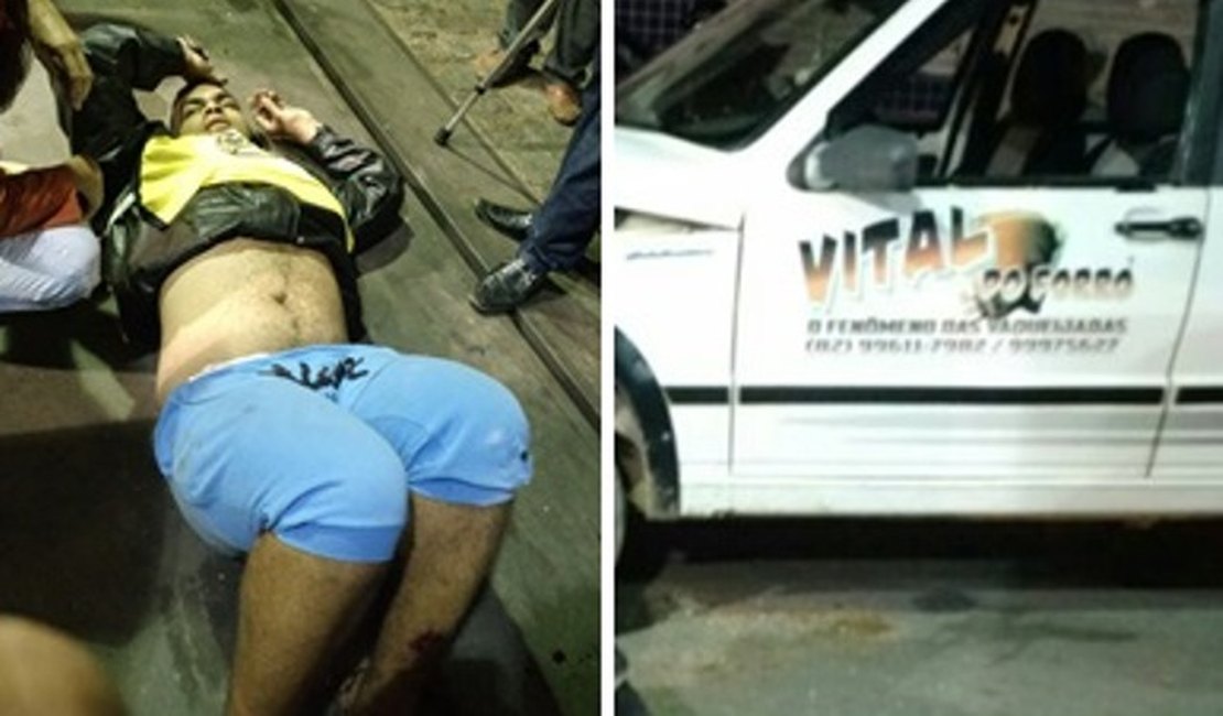 Motociclista fica ferido após colisão entre carro e moto em Palmeira dos Índios