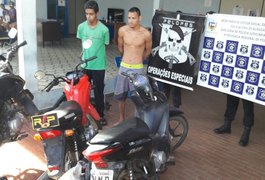 Jovens são detidos com três motos roubadas e drogas, em Arapiraca