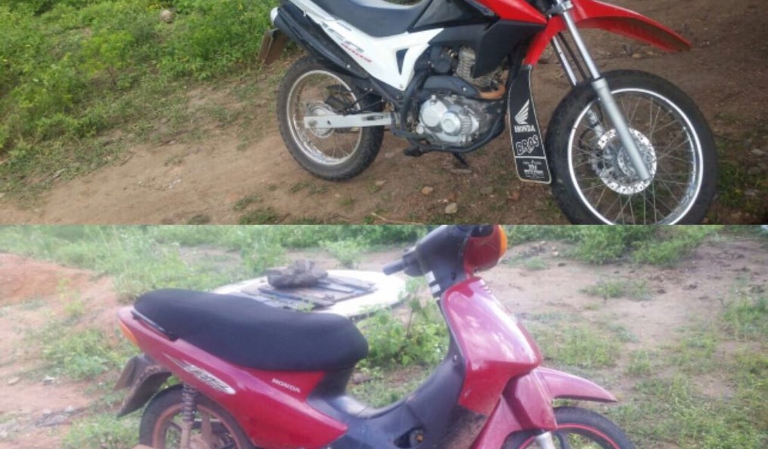GPM de Lagoa da Canoa recupera motocicletas roubadas na zona rural do município