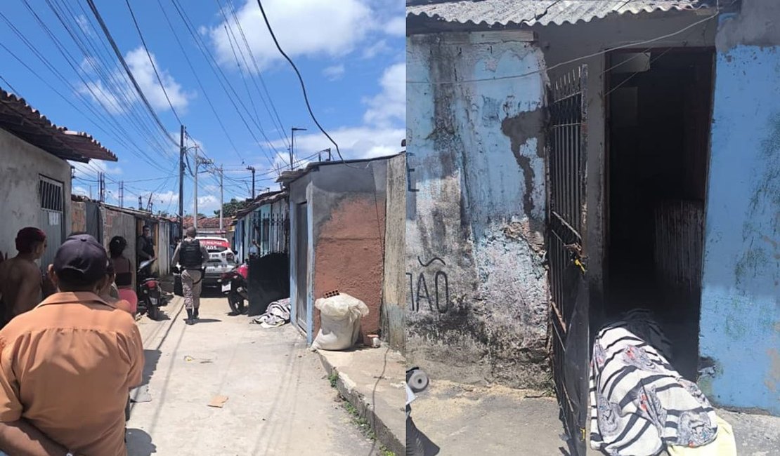 Um homem de 33 anos foi assassinado a tiros dentro de casa, em Maceió