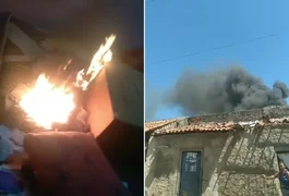 Filha grava vídeo enquanto ateia fogo na casa da mãe, após agredi-la, no Piauí: 'Vai dormir agora é no inferno'