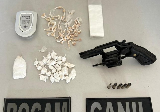 PM apreende três armas de fogo e flagra crime de tráfico durante ações no interior