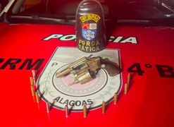 Força Tática do 4º Batalhão apreende arma e munições durante ação no Jardim Petrópolis