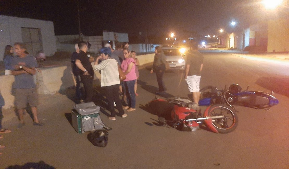 Colisão entre motos deixa feridos na AL-110, em Arapiraca