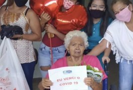 Vídeo. Idosa de 78 anos recebe alta e é curada de covid-19, em Arapiraca