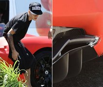 Justin Bieber se irrita com Paparazzi se envolve em acidente com sua Ferrari