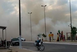 Corpo de Bombeiros controla incêndio no Bosque das Arapiracas