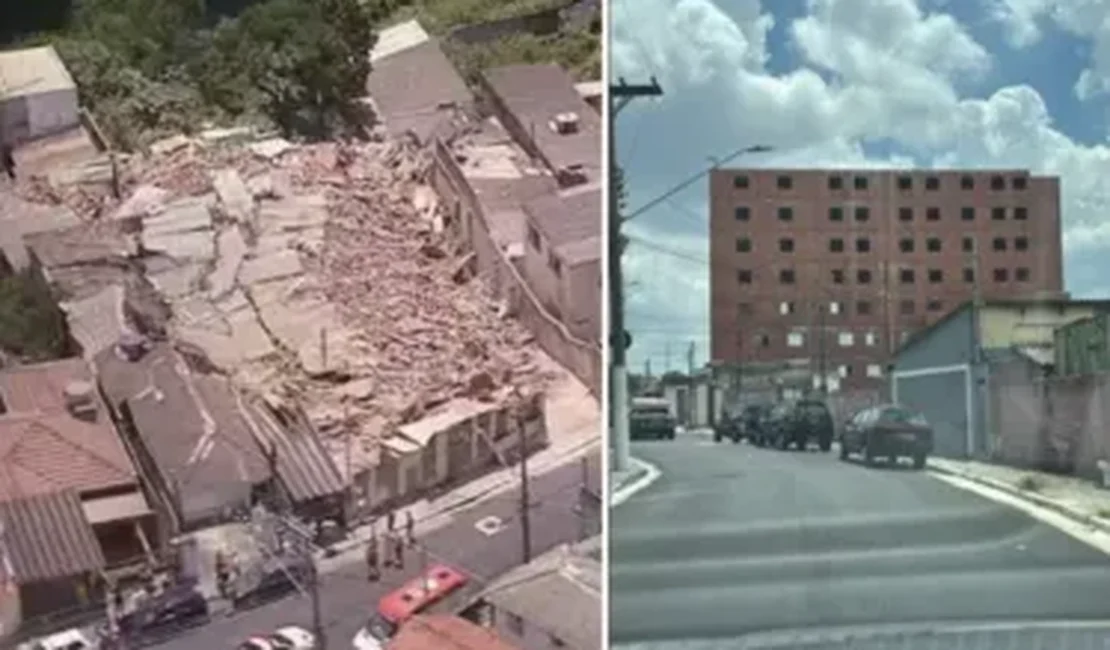 Prédio em construção desaba na zona norte de SP e deixa feridos