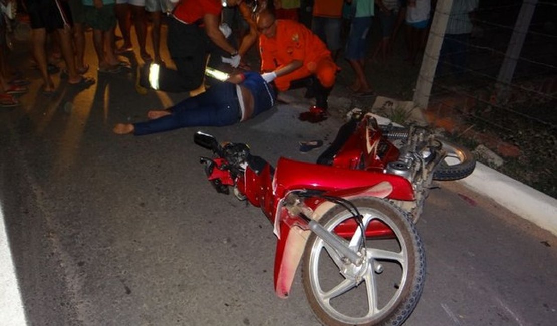 Homem é atropelado por condutor de motocicleta na BR-104, em União dos Palmares