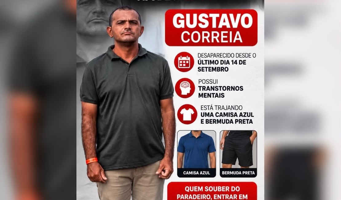 Familiares buscam localizar jovem desaparecido há mais de 24h, em Arapiraca