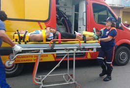 Motociclista fica ferido em colisão entre carro e moto em Arapiraca