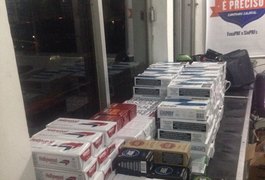 Fiscalização da PRF apreende cigarros roubados, em União dos Palmares