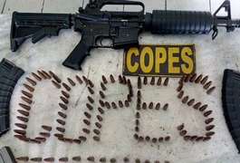 Polícia apreende armas e munições de grosso calibre, no Sertão de Alagoas
