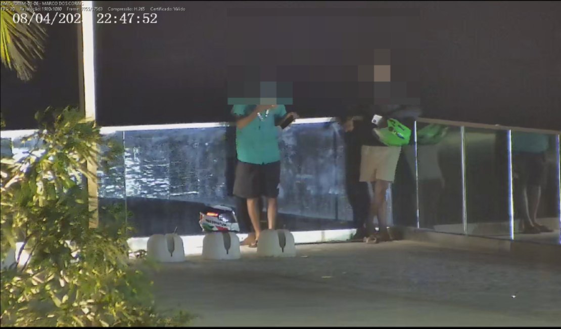 VÍDEO: Com ajuda do videomonitoramento da SSP/AL, foragido é preso após ser filmado usando drogas perto do Marco dos Corais