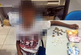 Menino de 10 anos é apreendido com pedras de crack