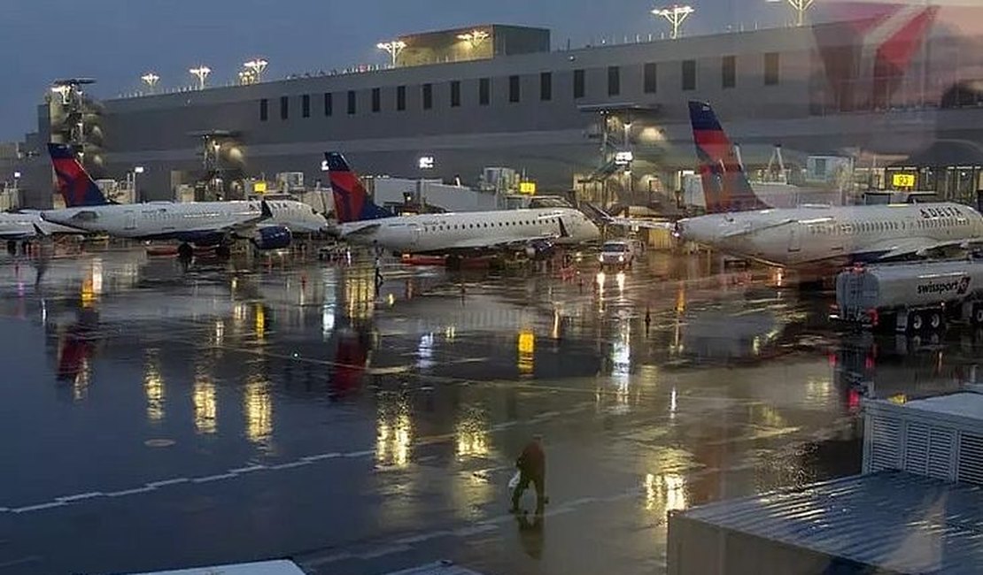 Passageiro salta de avião em movimento com um cachorro em Nova York