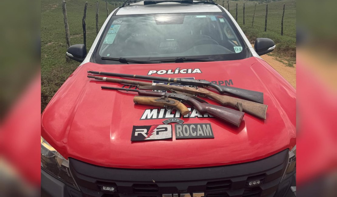 Armas artesanais são apreendidas em galpão após denúncia em Taquarana