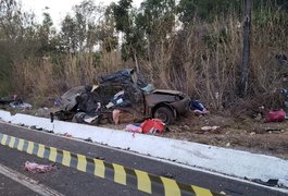 Batida entre caminhão e carro deixa seis mortos na BR-135, em Minas Gerais