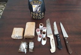 Força Tática prende suspeito de tráfico de drogas em Arapiraca