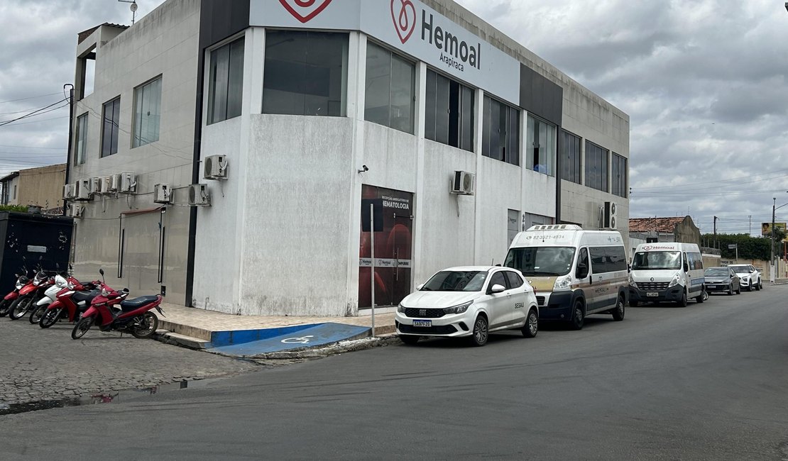 Hemoal Arapiraca estará em manutenção predial neste sábado (8) e não abrirá para coletar sangue