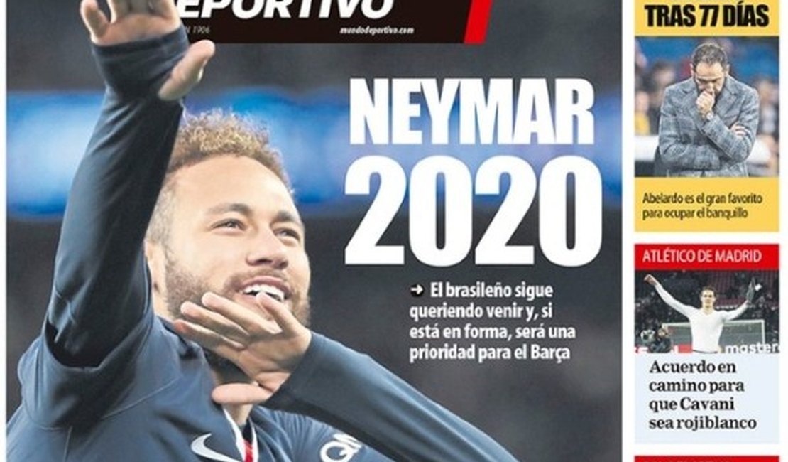 Jornal espanhol coloca Neymar como prioridade do Barcelona para 2020