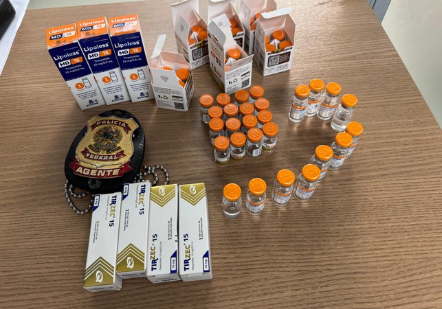 Em dois meses, Polícia Federal registrou 11 apreensões de medicamentos emagrecedores irregulares no Aeroporto Zumbi dos Palmares