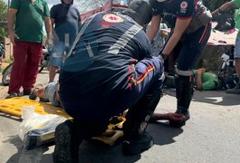 Acidente envolvendo Biz e Cinquentinha deixa homem em estado grave, na Rodovia AL 485, em Arapiraca