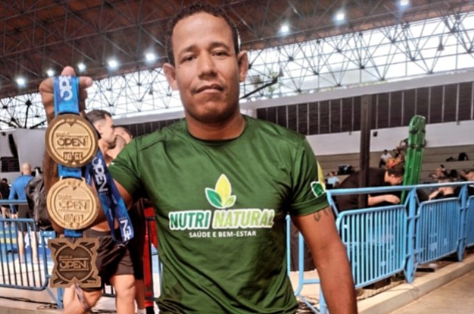 Arapiraquense Alexandre Negão conquista três medalhas em competição de jiu-jitsu em Brasília