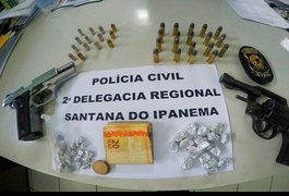 PC prende jovem e apreende menores com armas e drogas em escola em Santana do Ipanema