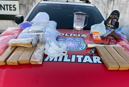 Força Tática do 12º Batalhão prende homem com carro roubado, drogas e arma artesanal em Rio Largo