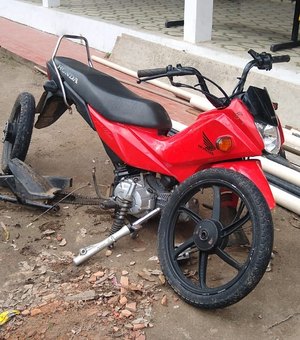 Polícia encontra moto furtada parcialmente desmontada na Zona Rural de Taquarana